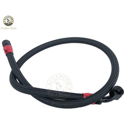 1.2 METER 10 AN AN10 NYLON BRAIDED OIL FUEL HOSE LINE + AN10 STRAIGHT AN SWIVEL FITTING + 90 DEGREE SWIVEL FITTING