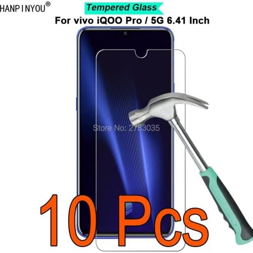 10 Pcs/Lot For vivo iQOO Pro / 5G 6.41" 9H Hardness 2.5D Ultra-thin Toughened Tempered Glass Film Screen Protector Guard