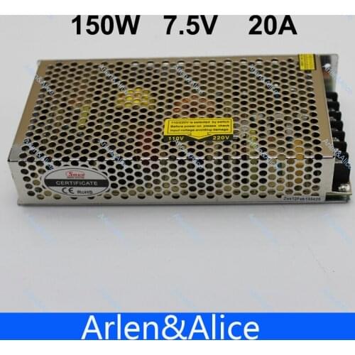 150W 7.5V 20A Single Output Switching power supply for LED Strip light AC to DC