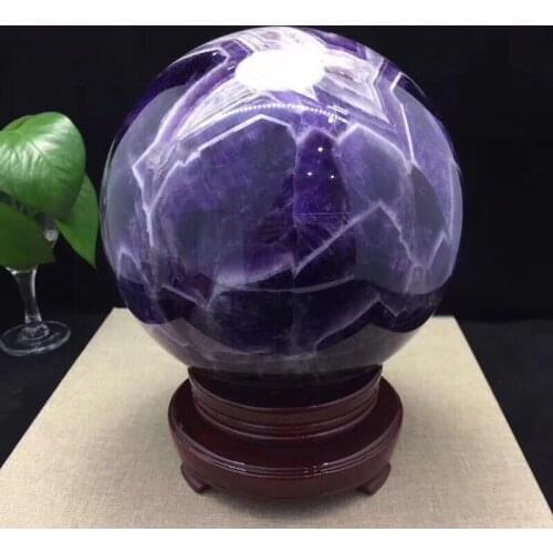 187mm Big!!!!!! NATURAL AMETHYST QUARTZ CRYSTAL SPHERE BALL HEALING+STAND