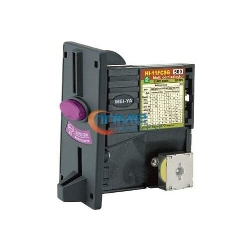 4pcs HI-11FCS Multi-Coin selector Accept 8 kinds of coins Coin acceptor Coin mech extensive use for condom snack vending machine