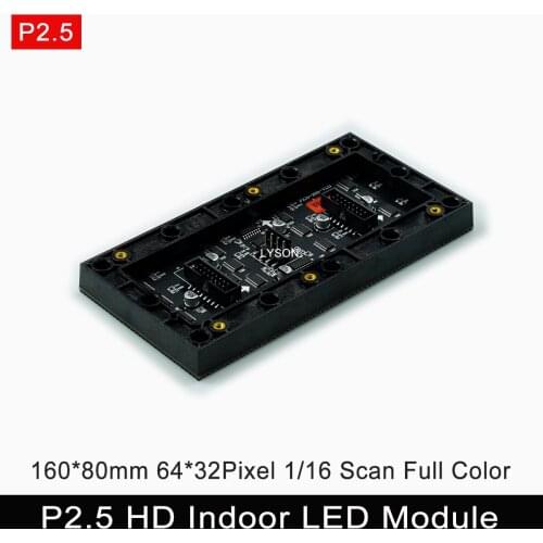 64x32 Pixels Indoor RGB Hd P2.5 Indoor Led Module Video Wall High Quality Full Color Panel Display