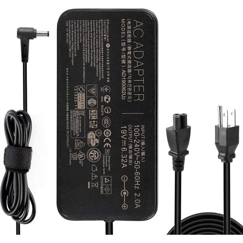 Huiyuan 19V 6.32A 120W 5.5*2.5 Laptop Adapter Fit for ASUS A15-120P1A PA-1121-28 AC Power GL752VW GL552VW N750 Laptop by VEONES