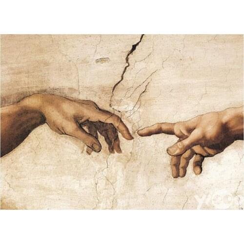 Full Square/round Drill Diamond Painting Cross stitch creation of adam Diamond Embroidery Rhinestone Mosaic Decor Gift