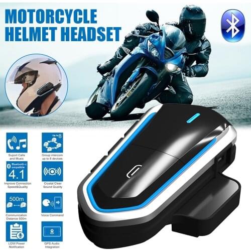 Motorcycle helmet headset Bluetooth FM radio CSR solution Wireless Handsfree Stereo Earphone High waterproof Helmet intercom