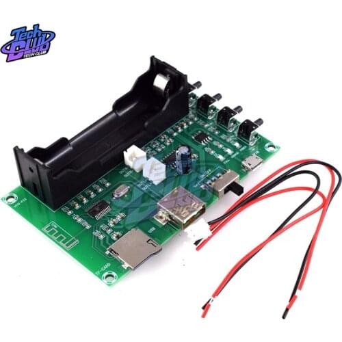 XH-A150 Lithium Battery Bluetooth Amplifier audio Board 5W*2 Singing Machine USB TF-Card Dual Channel Mini Speaker for Android