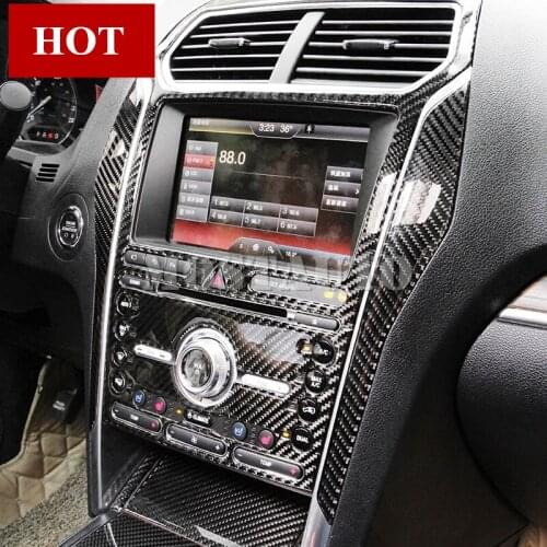 For Ford Explorer Carbon Fiber Center Console Moulding Trim Cover 2016-2018 Car Accessories Interior Car Decor Car Trim