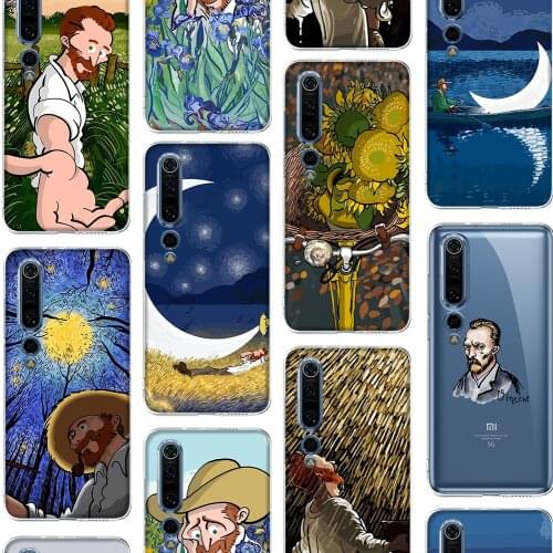 Van Gogh Painting Funda Case for Xiaomi MI Note 10 11 10S 10T 9 9T A3 Pro Lite SE Ultra 5G Poco F3 X3 M3 FNC MIX 2S Silicone TPU
