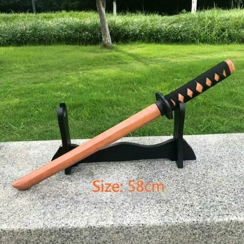60 Cm Wood Stick Knife Toy Cosplay Performance Props Personal Collecting Handicraft Childrens Sword Toy Aikido Wooden Sword