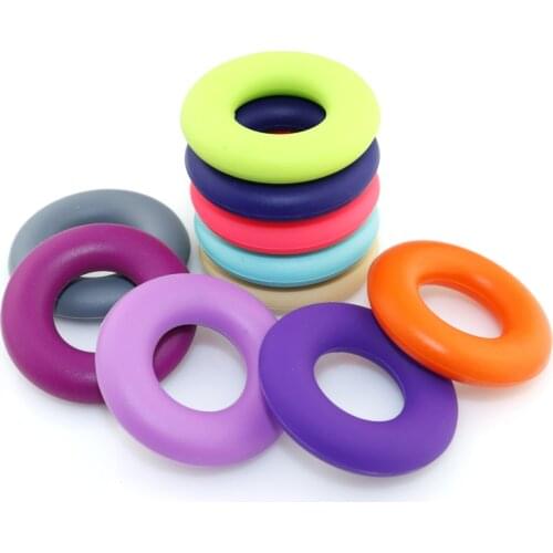 Donut Shape Teether BPA Food Grade Baby Silicone For DIY Necklace Teething Pendants Baby Infant Silicone Beads For DIY