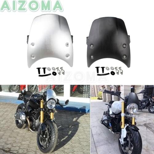 For BMW R Nine T Motorcycle Windshield Windscreen Kit Aluminum Wind Screen Deflector for BMW R NineT 2014-2019