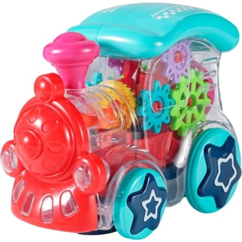 Electric Locomotive Toy Battery Operated Clear Design Educational Toy Gifts Boys Girls