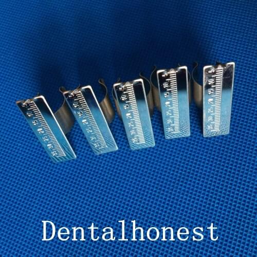 5pcs Scale Endodontic Measure Dental Endo Finger Ruler
