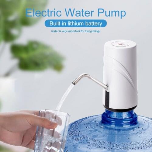 Home Gadgets Water Bottle Pump Mini Barreled Water Electric Pump USB Charge Automatic Portable Water Dispenser Drink Dispenser