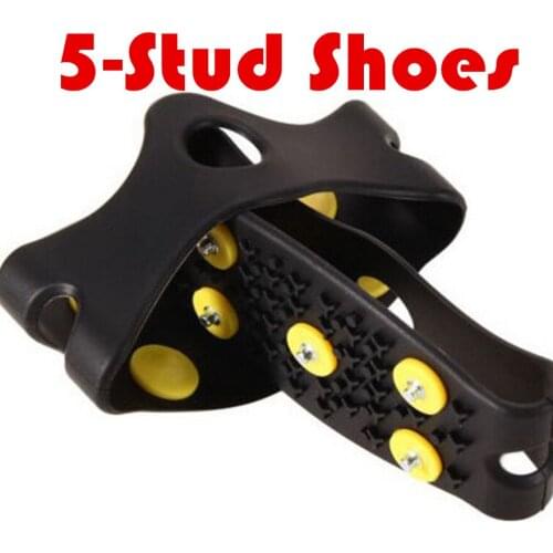 HOT Snow Cleats Spikes Climbing Fashion Anti Slip New Ice Cover Grips 5-Stud Shoes Camping & Hiking Sports & Entertainment