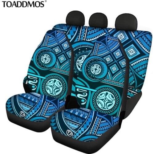 TOADDMOS Car Seat Covers Set Universal Free Shipping Polynesian Tribal Pattern Car Seat Protectors Decoration Car Accessories