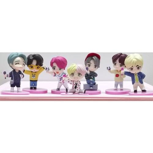 Korean Star Kpop Bangtan Boys Figure Doll Girl Toys Car Ornaments JIN SUGA J-HOPE Decoration Adult Fans Favorite Birthday Gifts