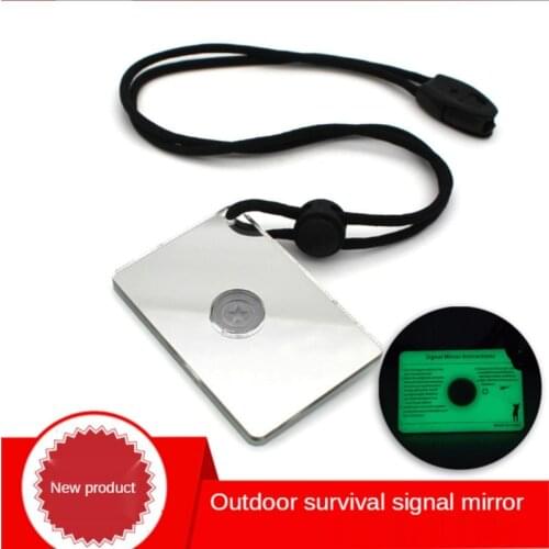 Wilderness Survival EDC Multifunctional Luminous Mirror Whistle Mountaineering Distress Signal Hunting Aiming