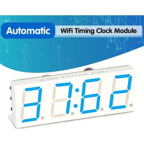 WiFi timing clock module + Bluetooth audio player automatic clock DIY digital electronic clock wireless network timing
