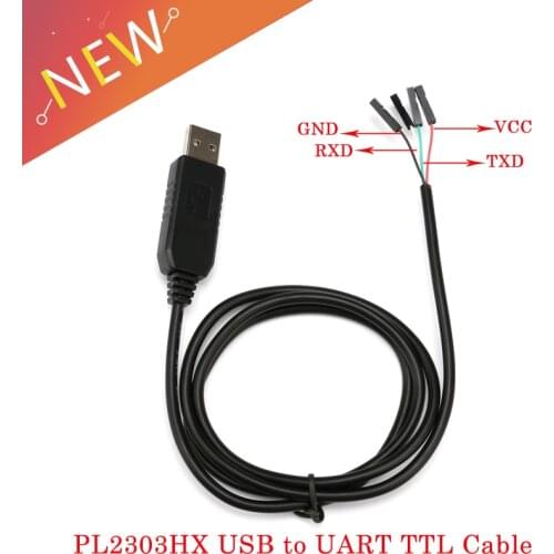 PL2303 PL2303HX USB to UART TTL Cable Module 4p 4 pin RS232 Converter 5V RS232 Serial Port Adapter length 1M