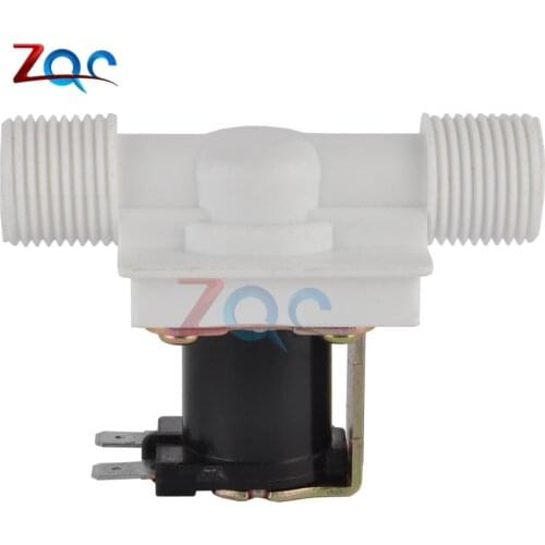 G1/2" Normally Closed Plastic Water Solenoid Valve 110V 220V AC 12V DC Flow Switch 0.02~0.8 Mpa