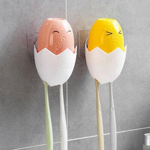 Practical Cute Chicken Toothbrush Holder Rinse Cup Set Couple Brush Teeth Cup Wall Toothbrush Cup Toothbrush Shelf