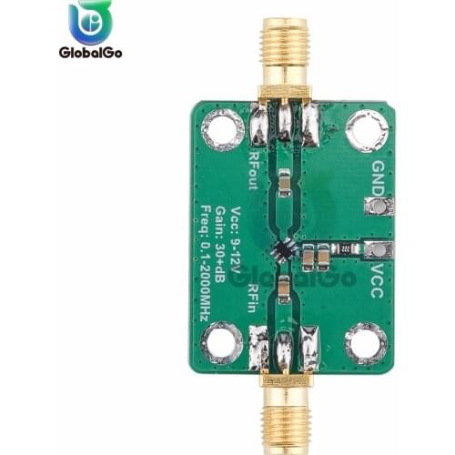 RF Signal Receiver Low Noise Wideband Radio Frequency LAN 0.1-2000MHz 32dB Amplifier Module RF Broadband Amplifier