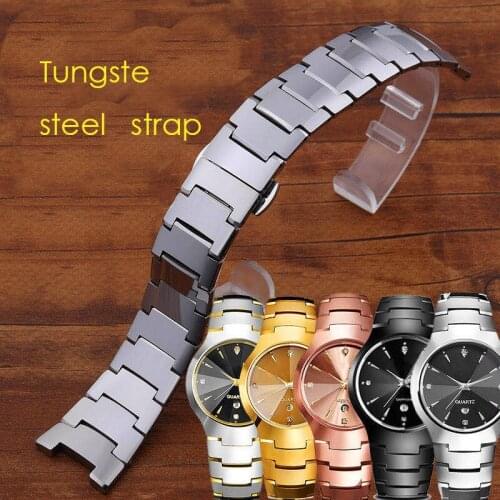 Watch parts tungsten steel high-quality strap solid vertical hard, suitable for Miyota Japan movement 6020 mens watch