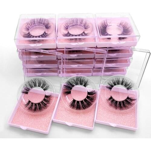 NEW Luxury Fluffy Mink False Eyelashes Thick Long 18-25mm Fake Lashes Mink Fur Hair Handmade Soft Vivid Eye Lashes 10 Pairs/lot