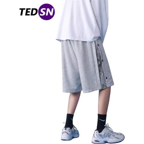 2021 Summer Casual Short Lattice Loose Bandana Breasted Shorts Hip Hop Cargo Shorts Streetwear Oversized Joggers Pockets Baggy