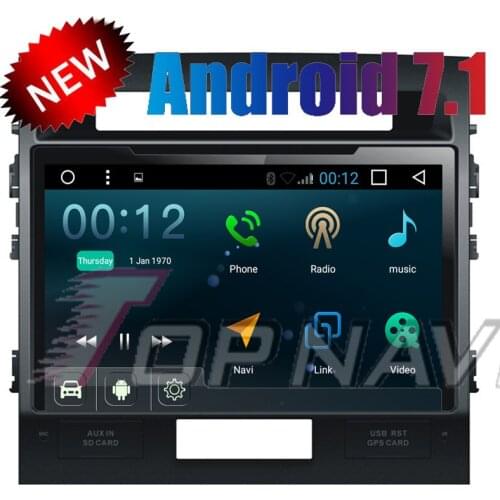 Topnavi 10.1" 1024*600 Quad Core Android 7.1 Car GPS Navigation for Toyota land cruiser 2015 Car Multimedia Audio Stereo,NO DVD