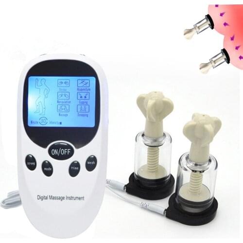 USB Charging Host Electric Shock Nipple Sucker Breast Massage Stimulator Clitoris Clips Stimulator Female Masturbation Sex Toys
