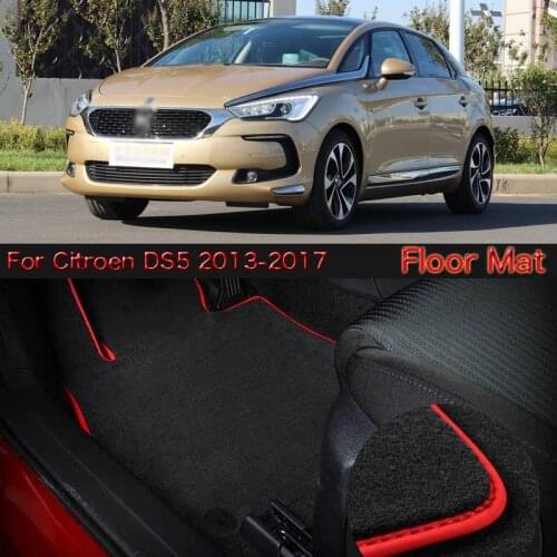 High Quality Soft Nylon Custom Made Non Slip Heavy Duty Floor Carpet Mat Rugs For Citroen DS5 2013-2017