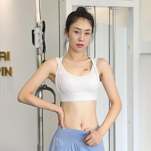 Women Shockproof Sport Bra Push Up Running Vest Padded Yoga Tops Gym Workout Brassiere High Impact Elastic Fitness Bras Female