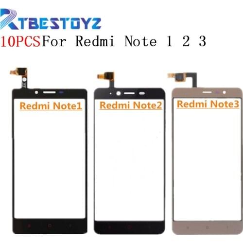 10PCS/Lot 5.5'' Replacement Parts For Xiaomi Redmi Note 1 2 3 Note2 Note3 Touch Screen Digitizer Sensor Outer Glass Lens Panel