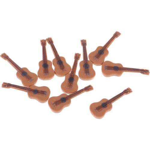 10pcs Cute Miniature Dollhouse Room Bonsai Crafts Garden Landscape DIY Guitar Decoration