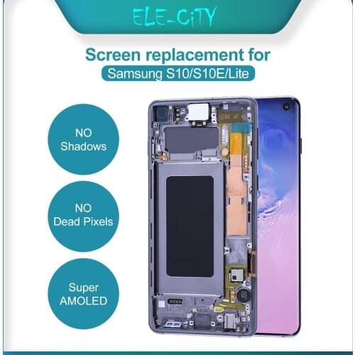 100% OEM Display for Samsung Galaxy S10 S10e Plus Display Touch Screen Digitizer Assembly With Touch ID Part