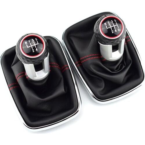 12mm 5/6 Speed Gear Shift Knob Lever Shifter Gaitor Boot PU Leather For Volkswagen VW 1999-2004 Golf 4 IV MK4 GTI R32 Jetta Bora