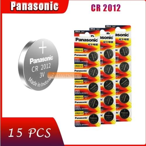15 X original brand new battery for PANASONIC cr2012 3v button cell coin batteries for watch computer cr 2012