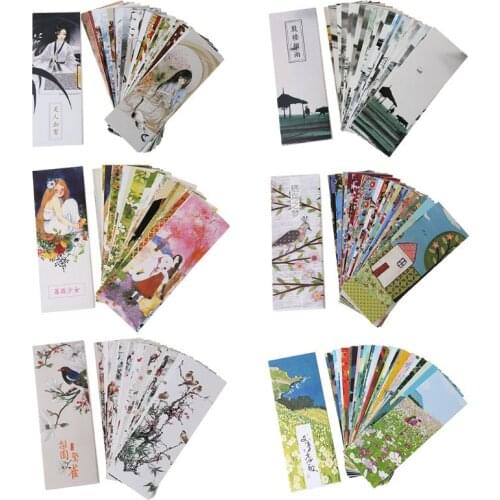 30pcs Girl Bookmarks Paper Page Notes Label Message Card Book Marker School Supplies Stationery M17F