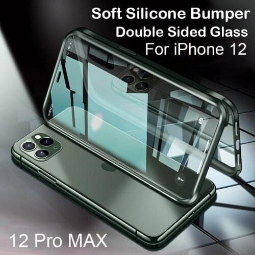360 Full-Body Protectio Case For iPhone 12 Mini 12 Pro MAX 11 XS XR Silicon Cover Double Sided Tempered Glass Anti Shock Case