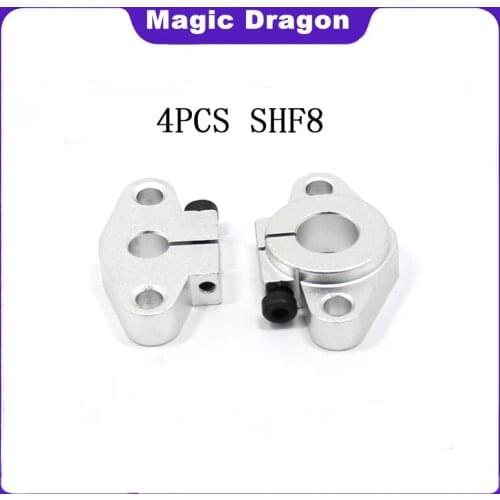 4pcs 10PCS SHF8 SHF12 horizontal linear shaft support 8mm Linear Rail Shaft Support XYZ Table CNC SHF Series Rail Shaft