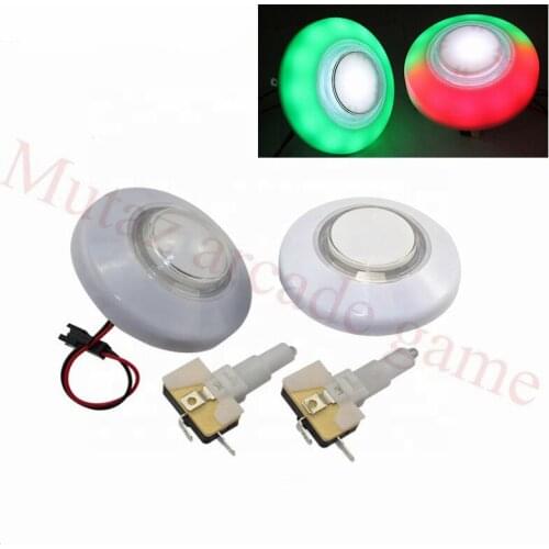 76mm Big round UFO RGB flashing illuminated push button for arcade game machines