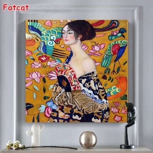 Diy Diamond DIY diamond Painting Abstract Gustav KLIMT Woman 5D Full square round diamond embroidery Wall Picture decor PP1721