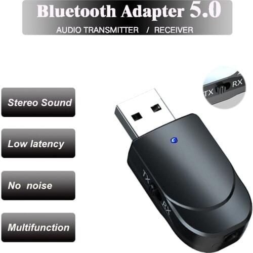 Bluetooth 5.0 Audio Receiver Transmitter 3 in 1 Mini 3.5mm Jack AUX USB Stereo Music Wireless Adapter for TV Car PC Headphones