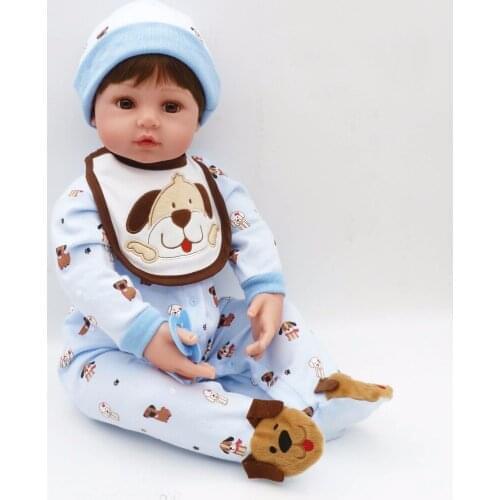 Large size 24" DollMai boy reborn babies silicone dolls for kids birthday present xmas gift bebe play house toys bonecas