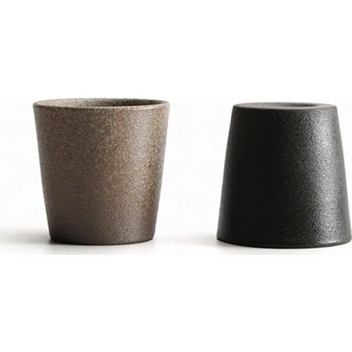 Retro Coarse Pottery Tea Cup Vintage Straight Cup Drinkware Ceramic Coffee Mug Breakfast Simple Tea Cups Decor Crafts