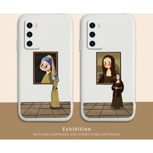 Wonderful Girl Phone Case For Huawei P40 P40Lite P30 P20 Mate 40 40Pro 30 20 Pro Lite P Smart 2021 Y7a Liquid Silicone Cover