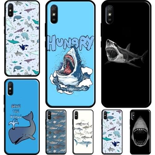 Blue Ocean whale sharks For Xiaomi Redmi 9T 9C 9A K40 Case For Redmi Note 10 Pro Note 9 Pro 8 Pro Note 8T 9S Cover