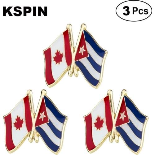 Canada & Cuba Frendship Lapel Pin Brooches Pins Flag badge Brooch Badges